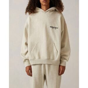 Fear of God ESSENTIALS Light Oatmeal Hoodie Men’s Large and XL NWT